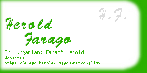 herold farago business card